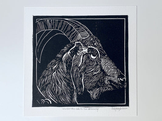 Live Deliciously - Open Edition - Linocut Print
