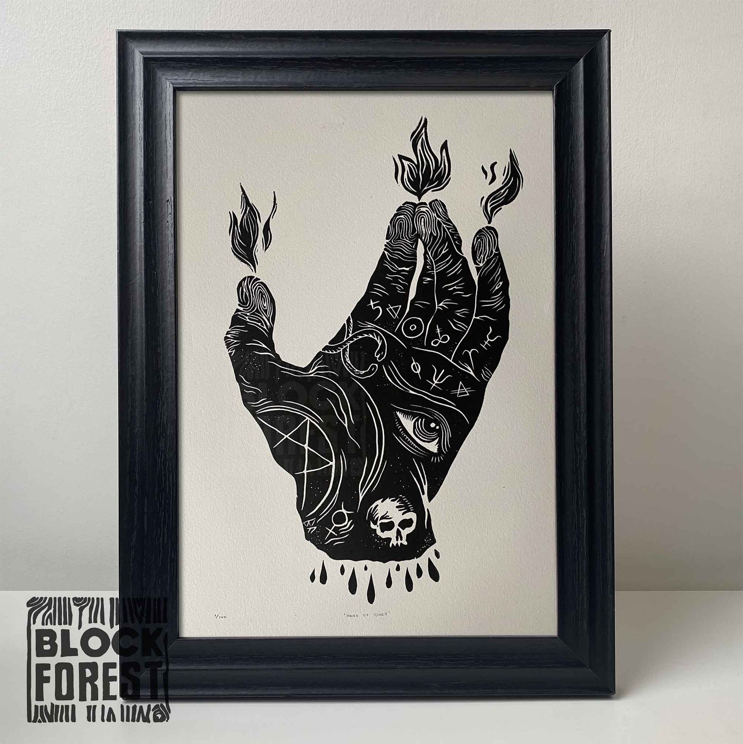 Hand of Glory - Limited Edition - Linocut Print