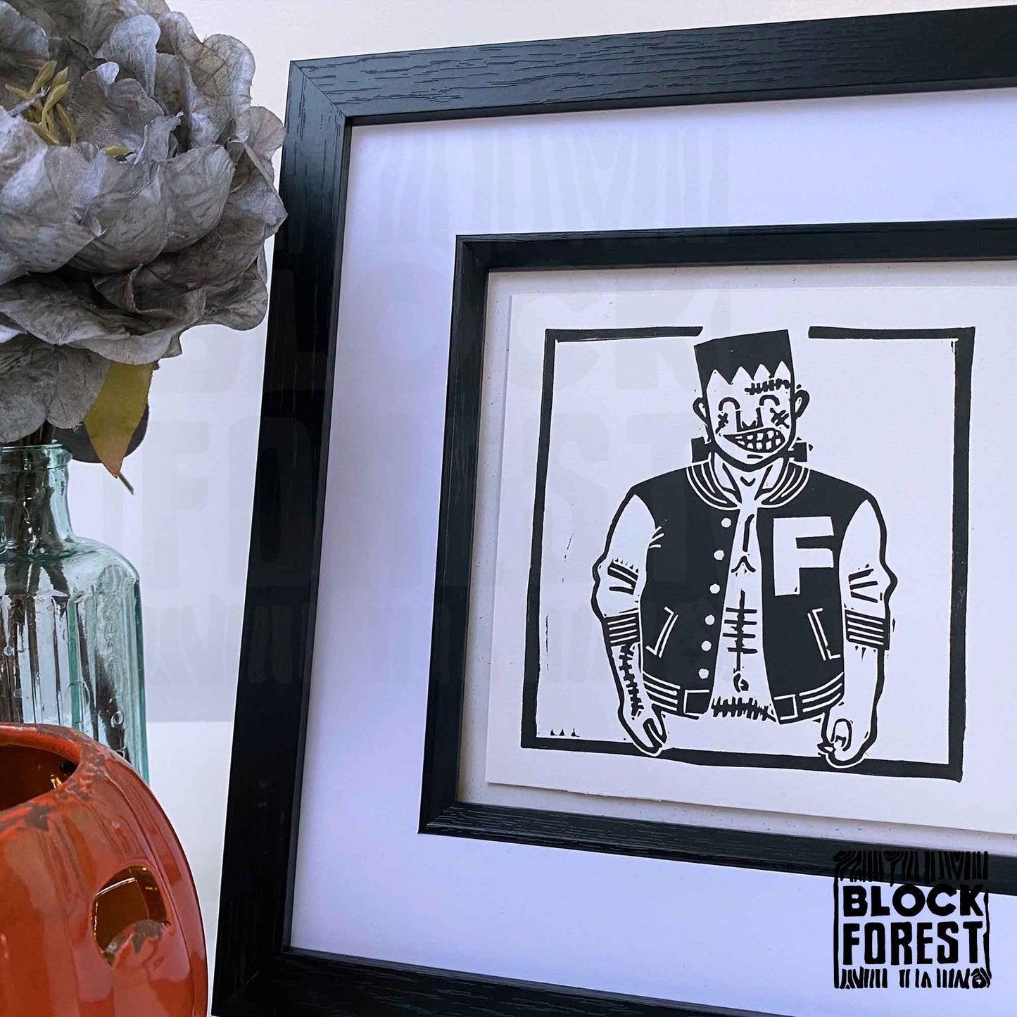 Frankie - Horror High - Open Edition - Linocut Print