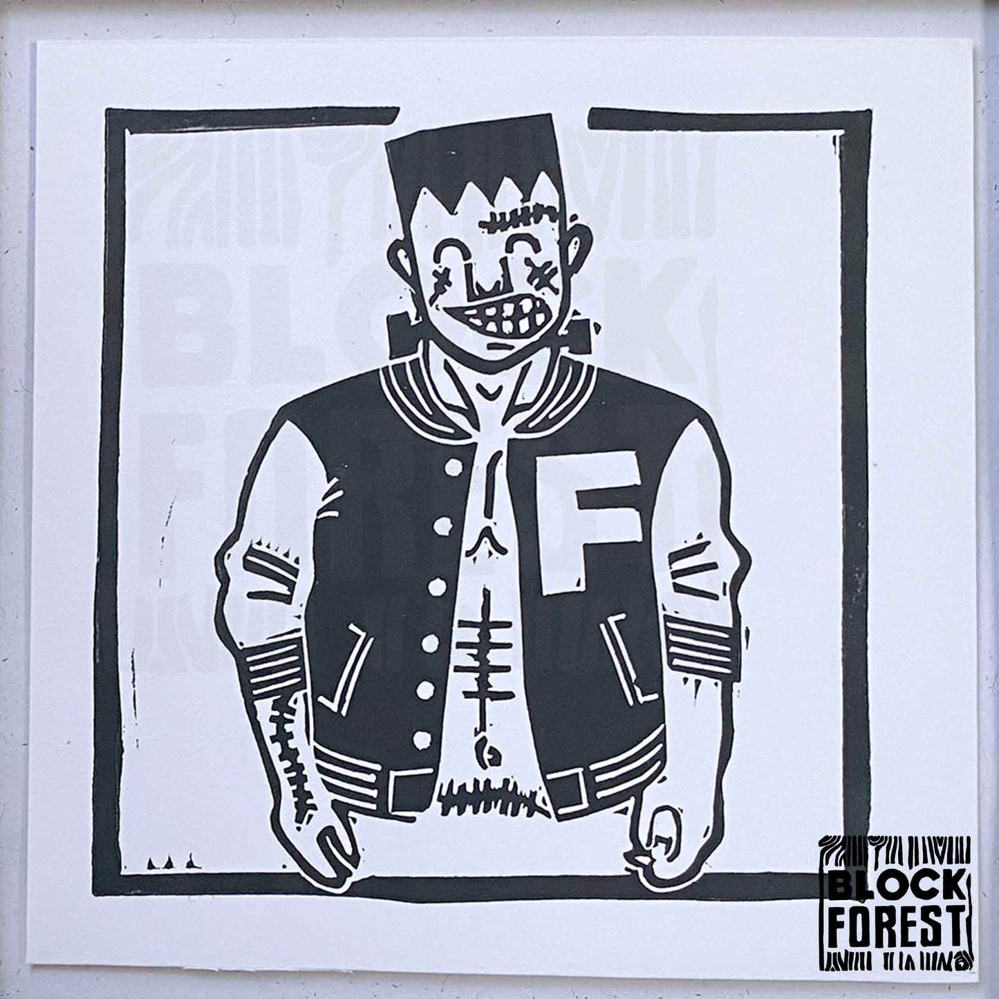 Frankie - Horror High - Open Edition - Linocut Print