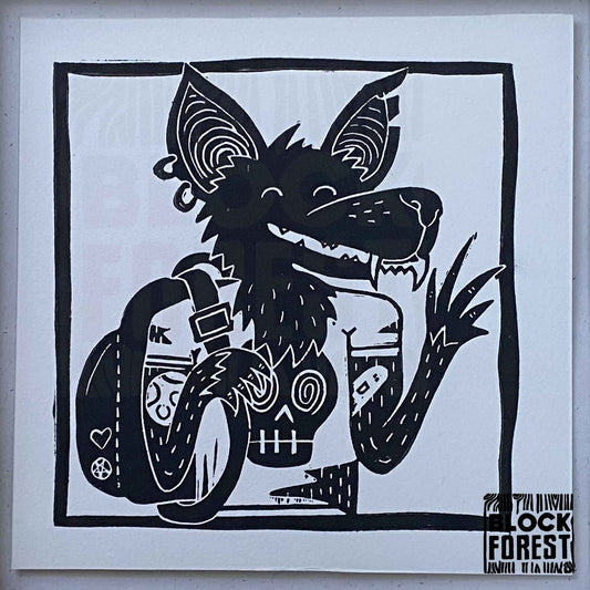 Wereboy - Horror High - Open Edition - Linocut Print