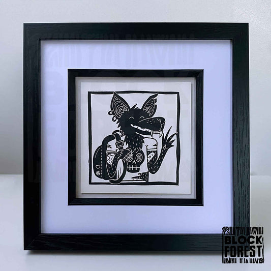 Wereboy - Horror High - Open Edition - Linocut Print