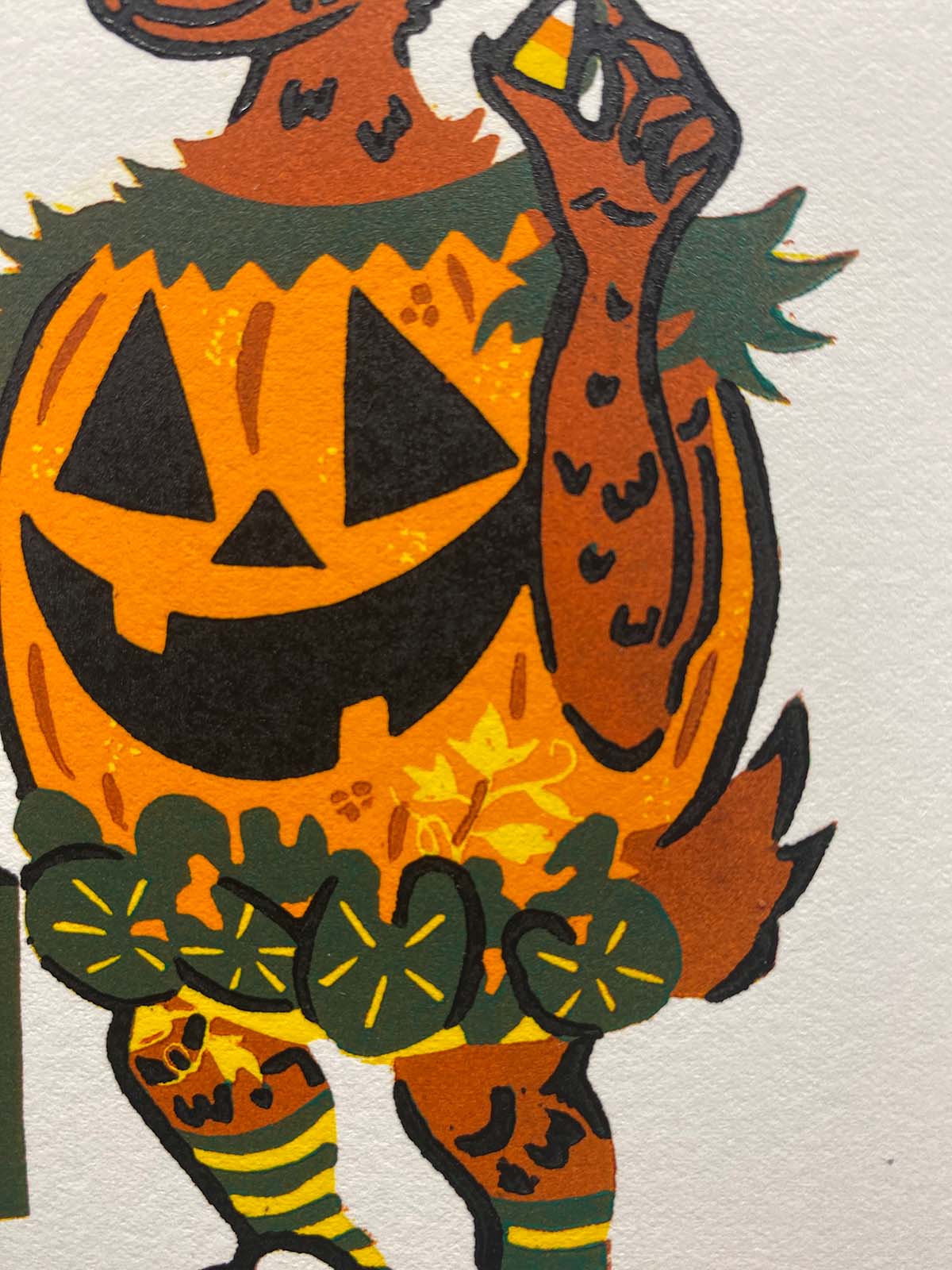 Halloween Hare - Limited Edition - Linocut Print