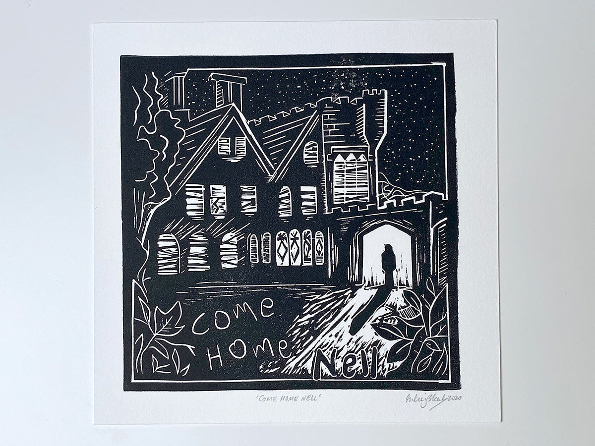 Come Home Nell - Open Edition - Linocut Print