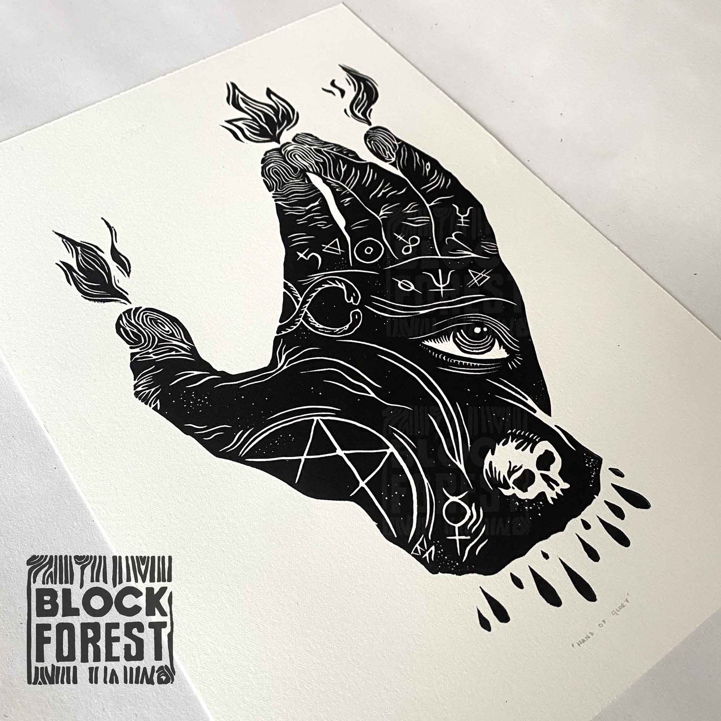 Hand of Glory - Limited Edition - Linocut Print