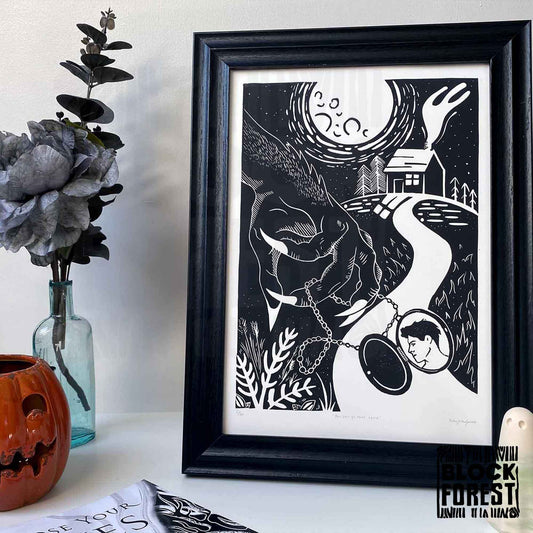 You Can Go Home Again - Limited Edition - Linocut Print