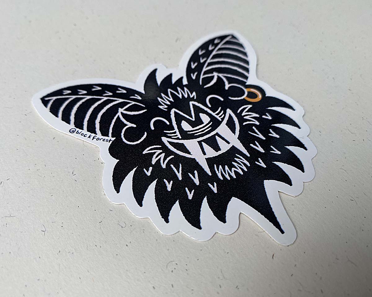 Toothy Vampire Bat Vinyl Sticker