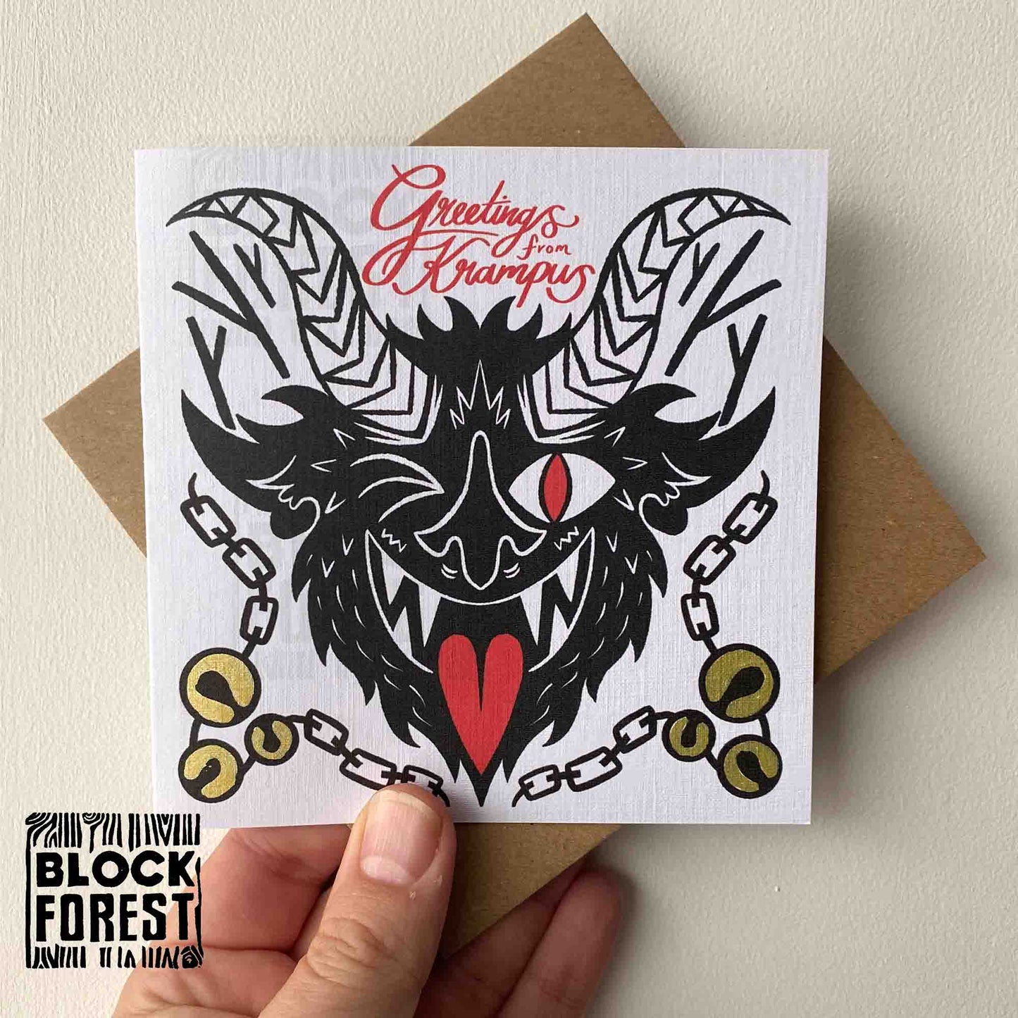Greetings From Krampus Festive Xmas Card
