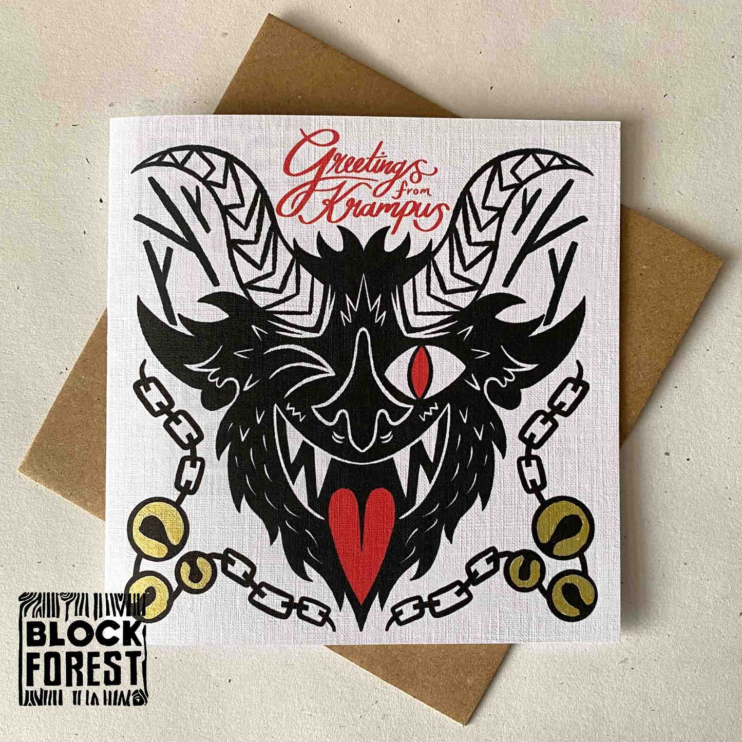 Greetings From Krampus Festive Xmas Card