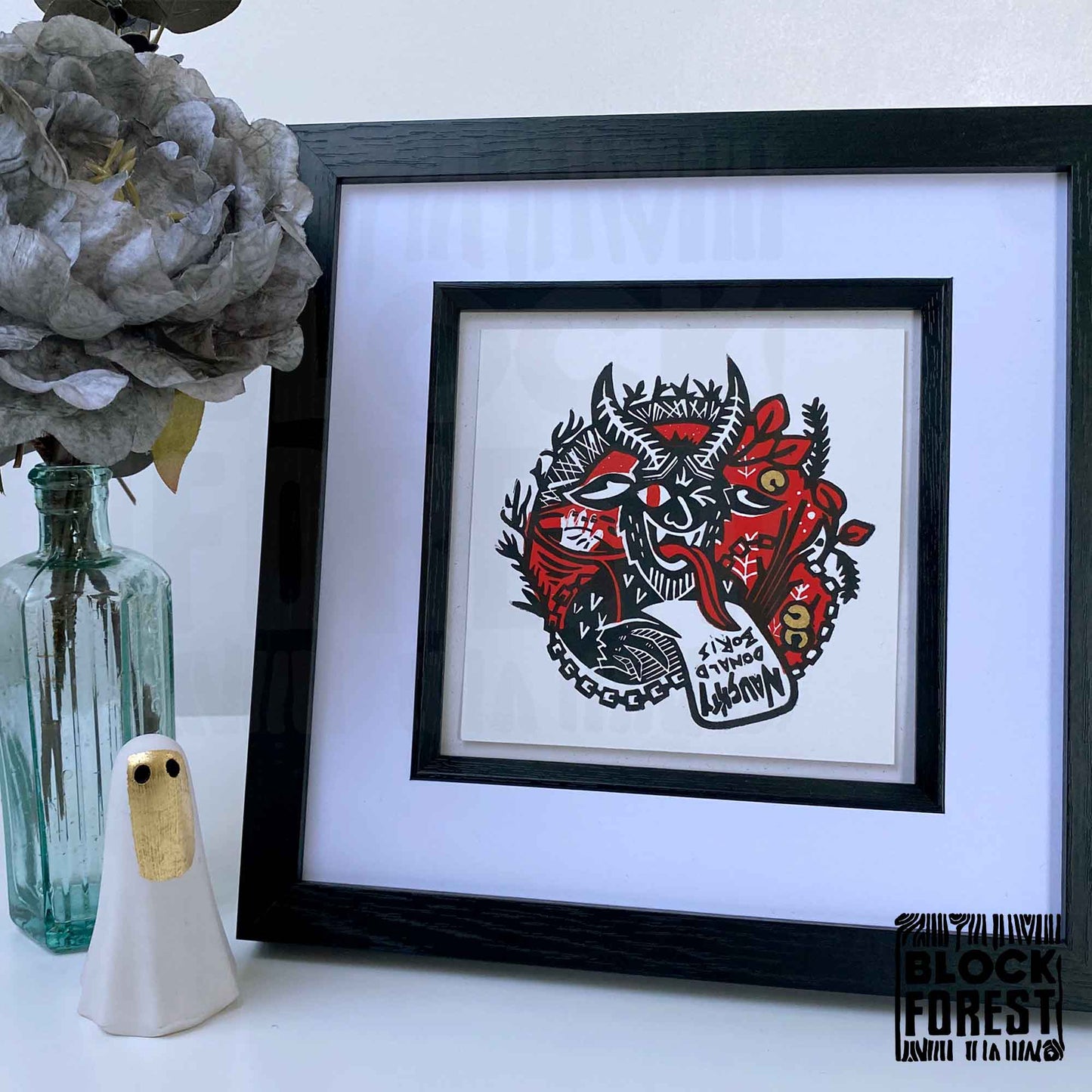Greetings from Krampus - Open Edition - Linocut Print