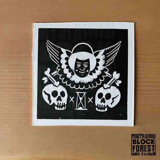 Memento Mori - Cherub - Limited Edition - Linocut Print
