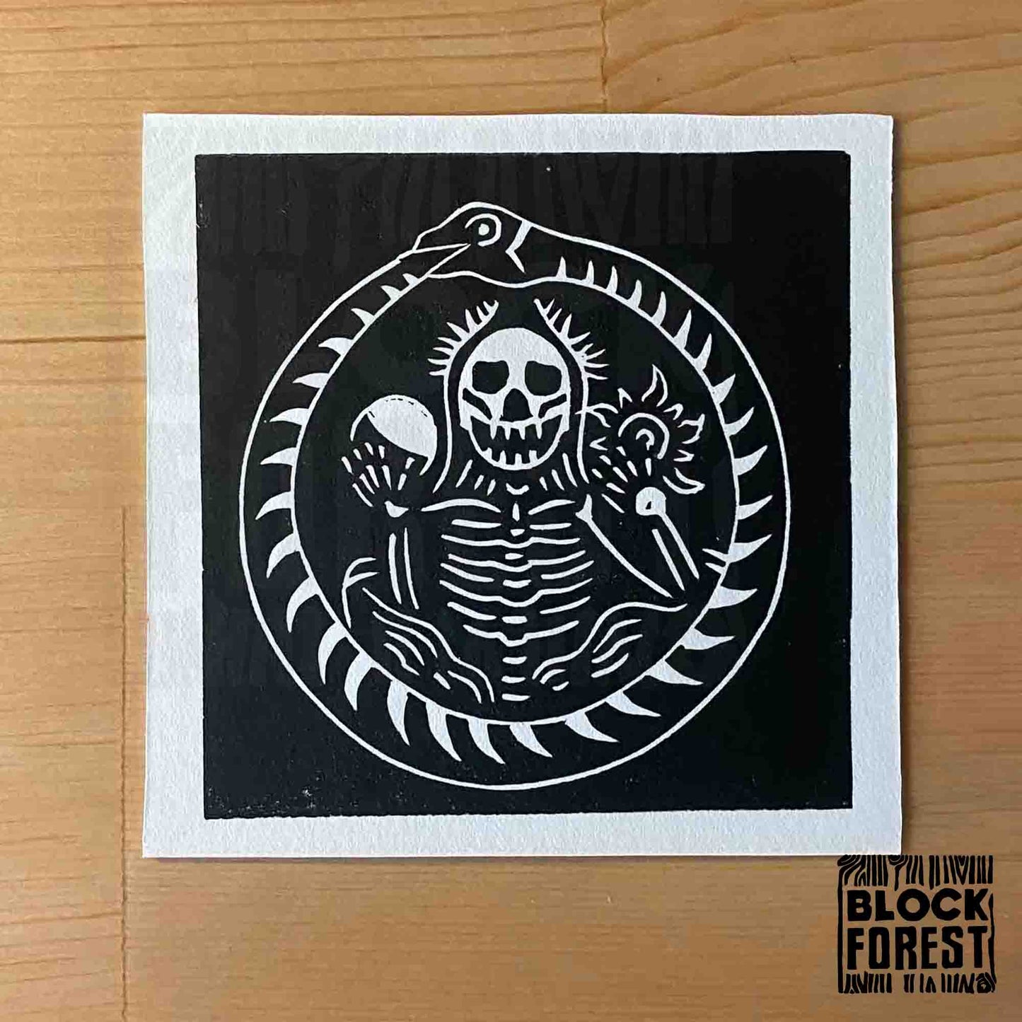 Memento Mori - Reaper - Limited Edition - Linocut Print