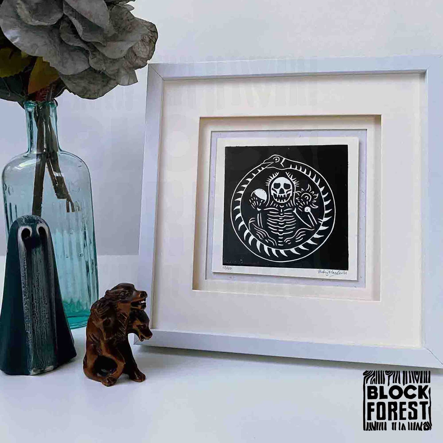 Memento Mori - Reaper - Limited Edition - Linocut Print