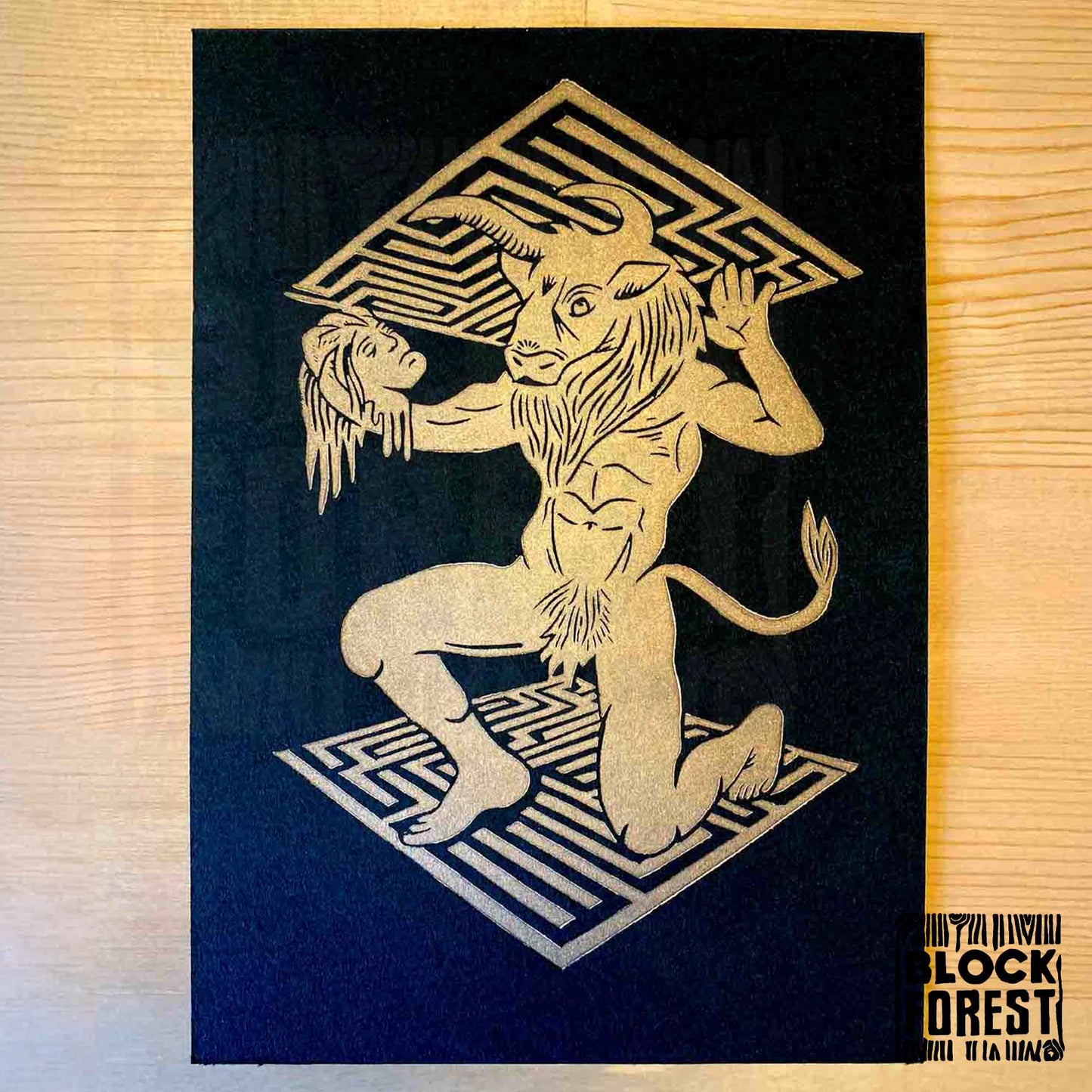 Minotaur - Open Edition - Linocut Print