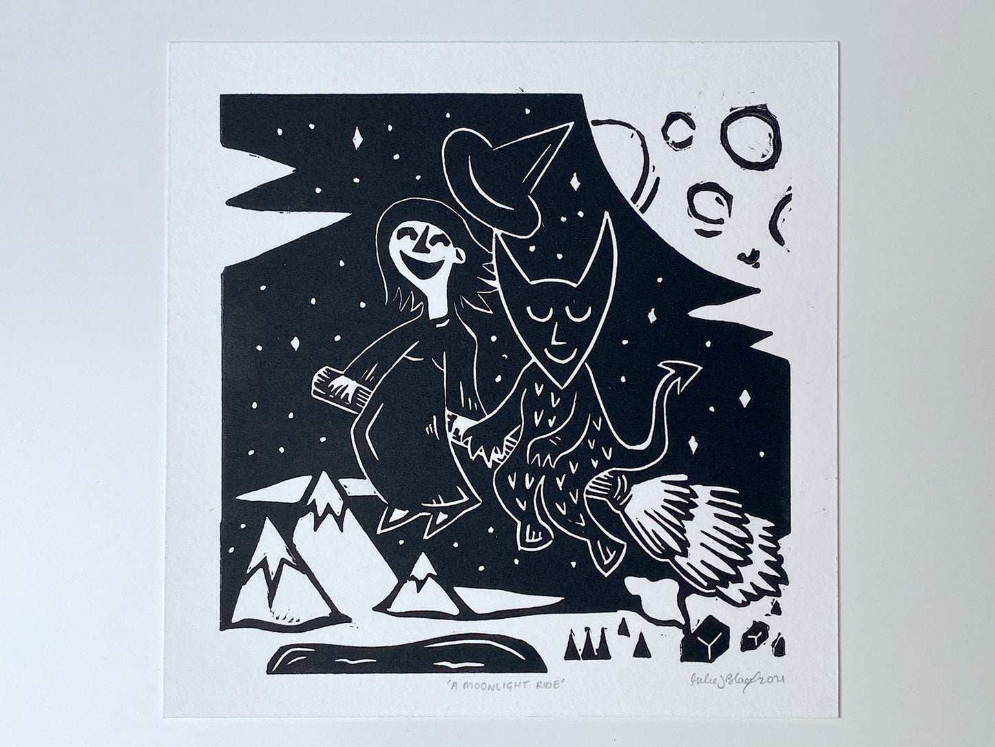 Coven Triptych. Set of Three Linocut Prints