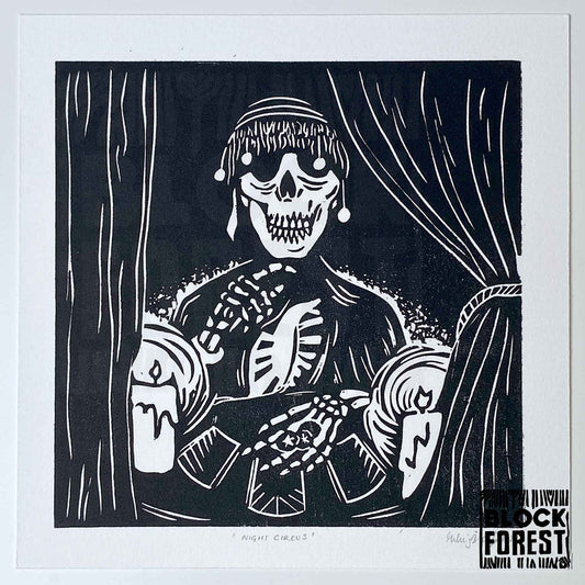 Night Circus - Open Edition - Linocut Print