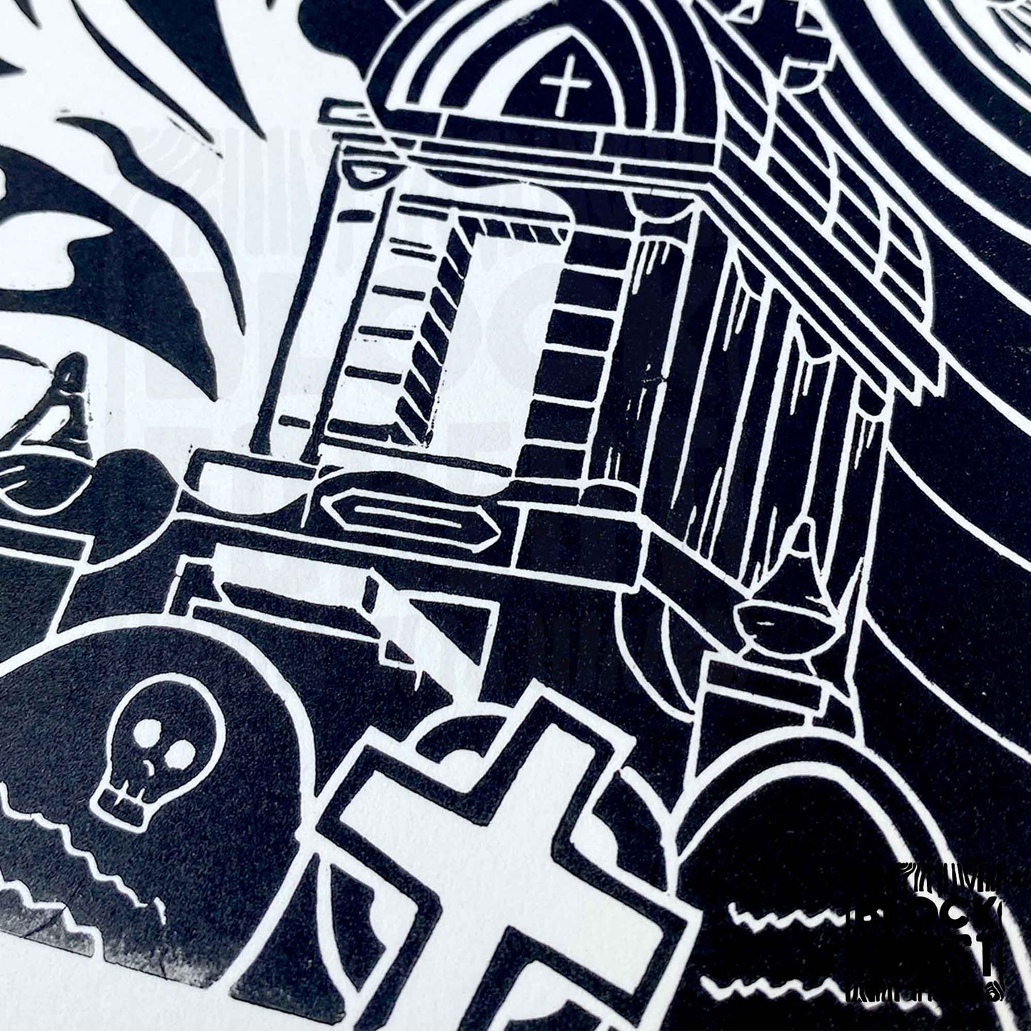 Nunhead Cemetery - Open Edition - Linocut Print