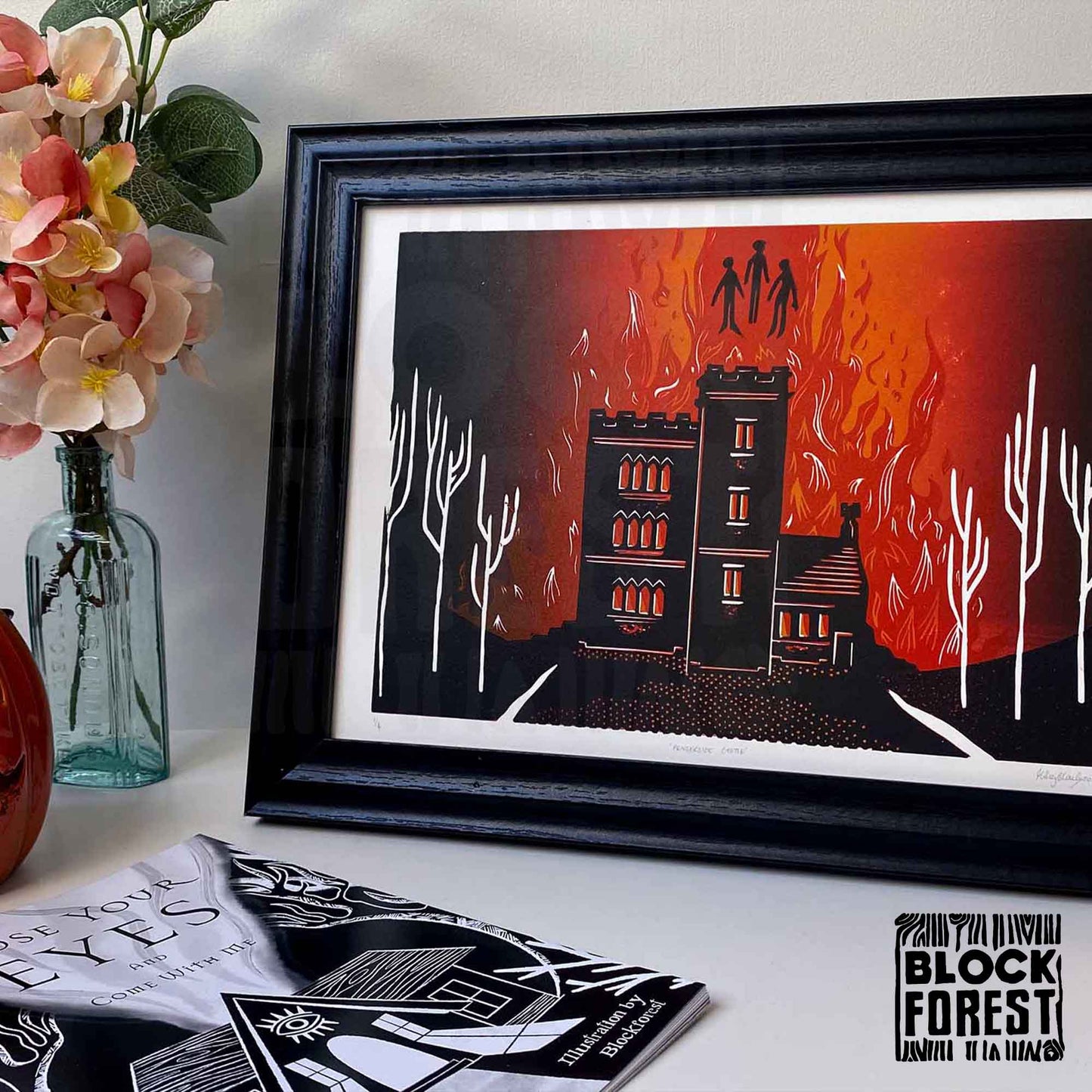 Pengersick Castle - Limited Edition - Linocut Print
