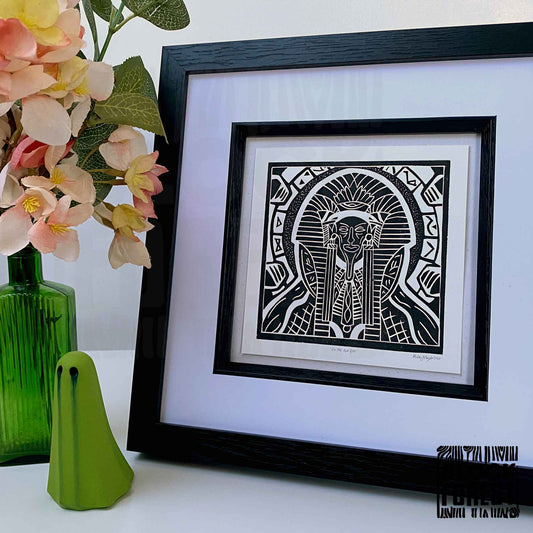 The Sun God Ra - Open Edition - Linocut Print
