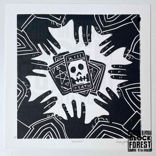 Seance - Open Edition - Linocut Print