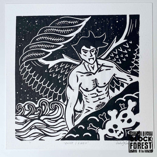 Siren - Open Edition - Linocut Print