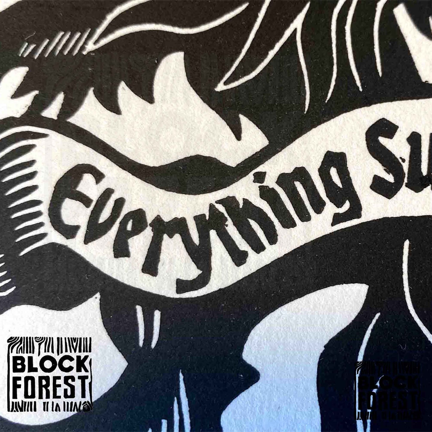 Everything Sucks - Open Edition - Linocut Print