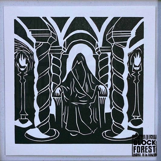 They Wait - Open Edition - Linocut Print