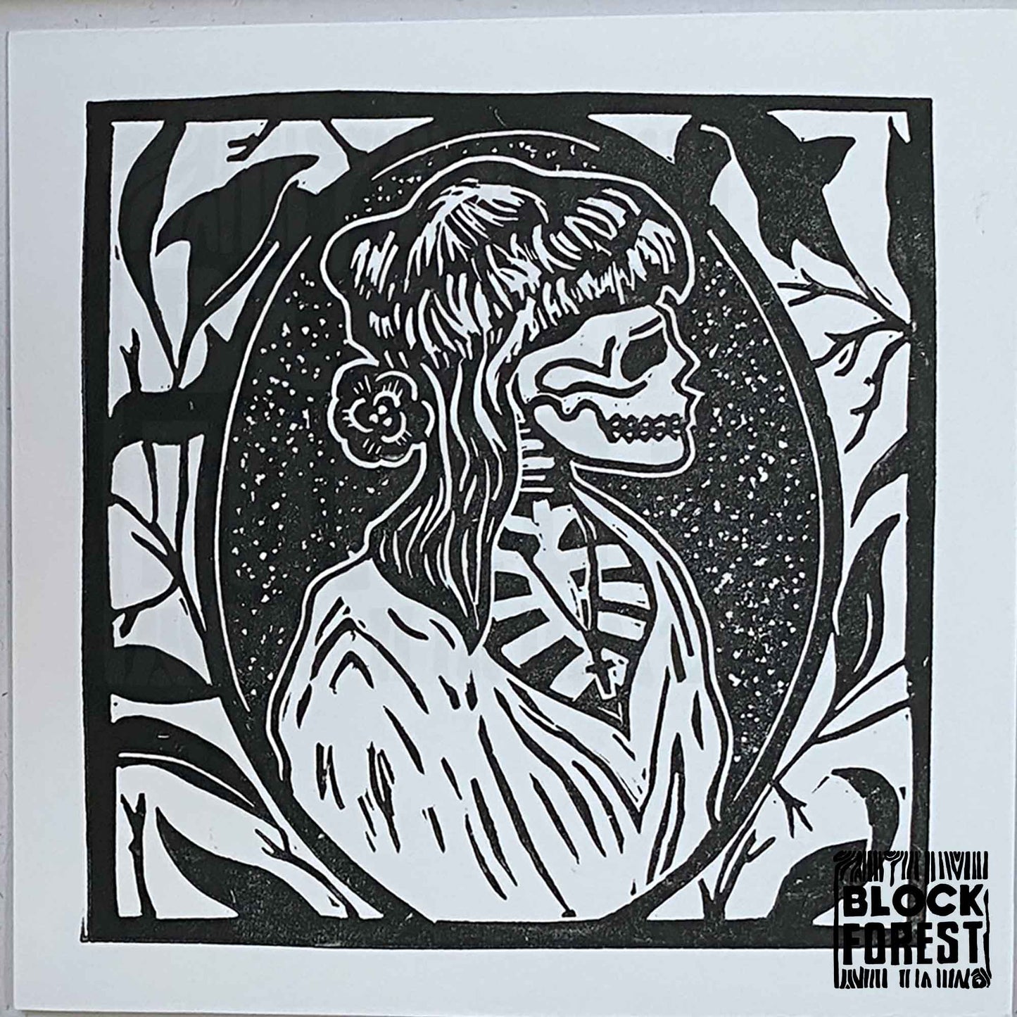 Portrait of a Victorian Lady - Open Edition - Linocut Print