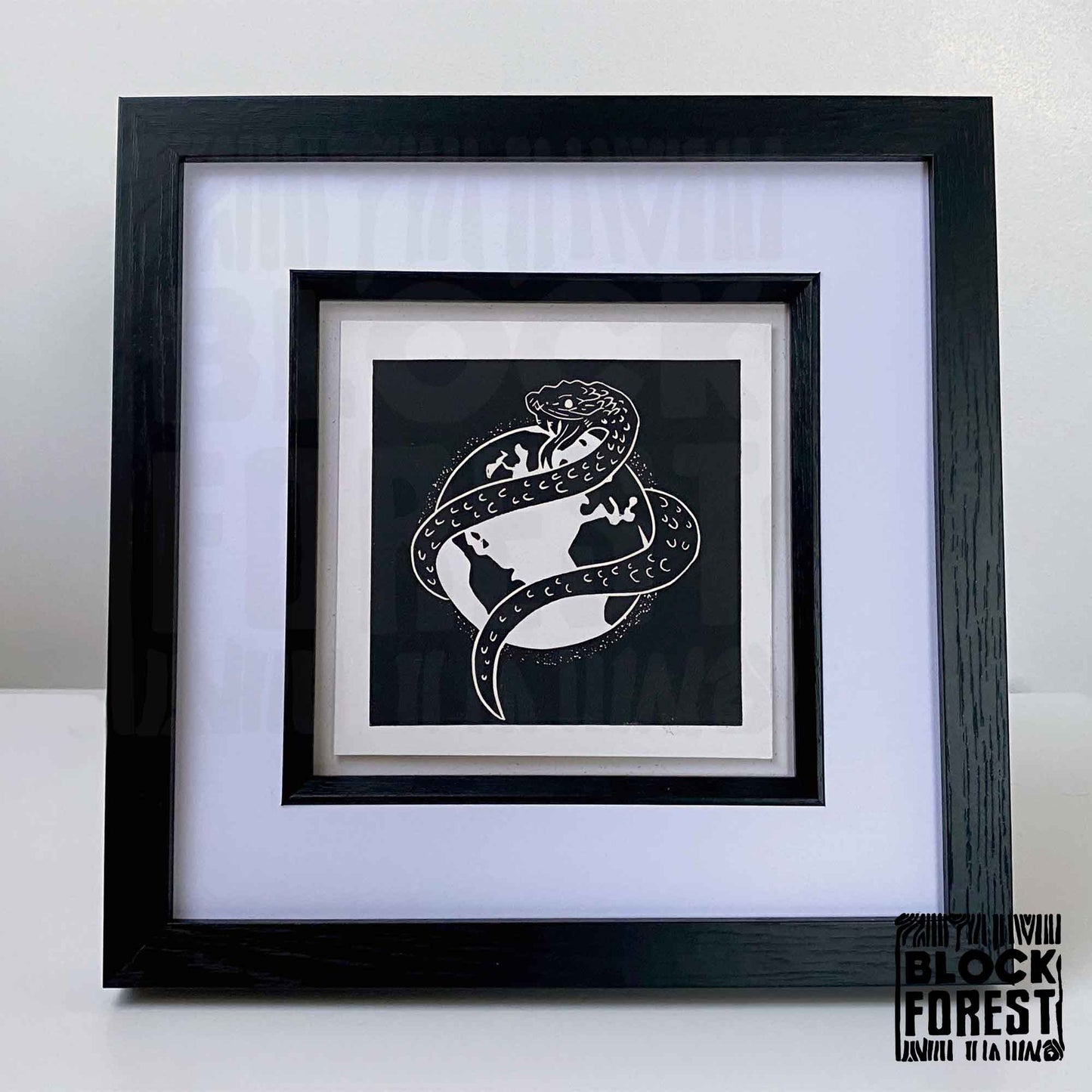 Jormungandr The World Serpent - Open Edition - Linocut Print